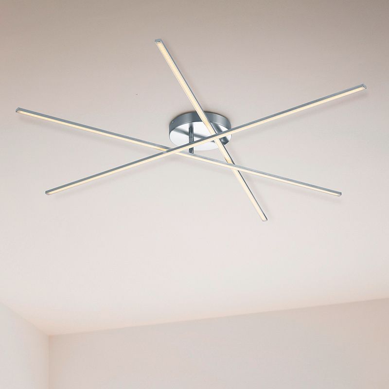 Nikkelen plafonnière design, Gottrup, 8,5W, 3000K LED