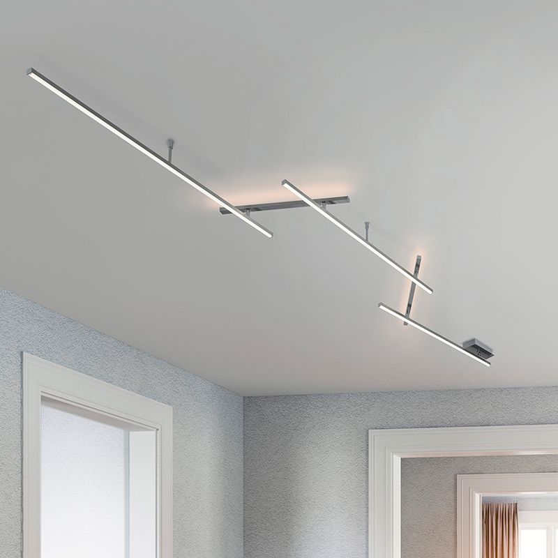 Nikkelen plafonnière design, Kandla, 6W, 3000K LED Nikkelen plafonnière design, Kandla, 6W, 3000K LED