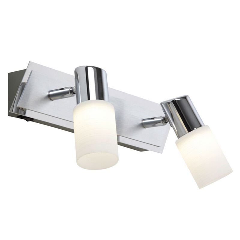 Grijze plafondspot glas, Morely, 4,3W, 3000K LED, met schakelaar Grijze plafondspot glas, Morely, 4,3W, 3000K LED, met schakelaar