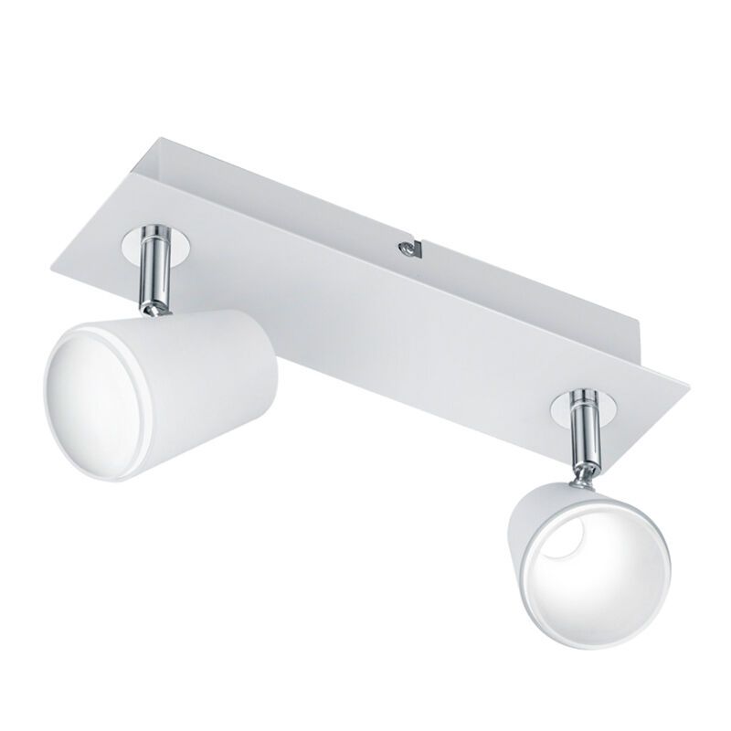 Witte wandlamp glas, Laysha, 6W, 3000K LED, met schakelaar