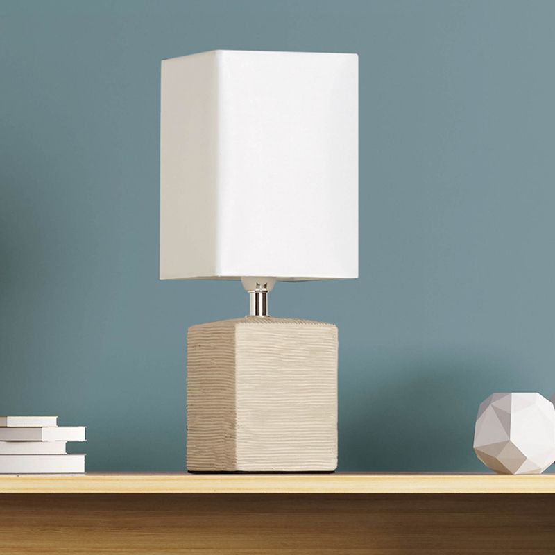 Keramieke, witte tafellamp Karola