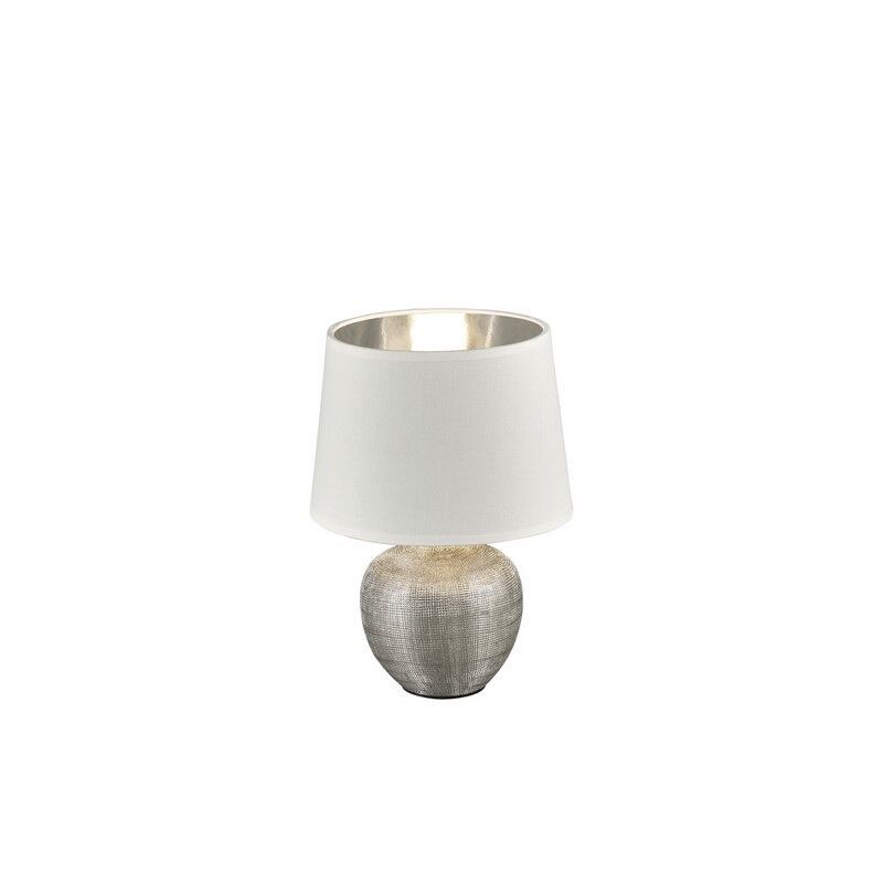 Keramische tafellamp zilver, Yet, met schakelaar Keramische tafellamp zilver, Yet, met schakelaar