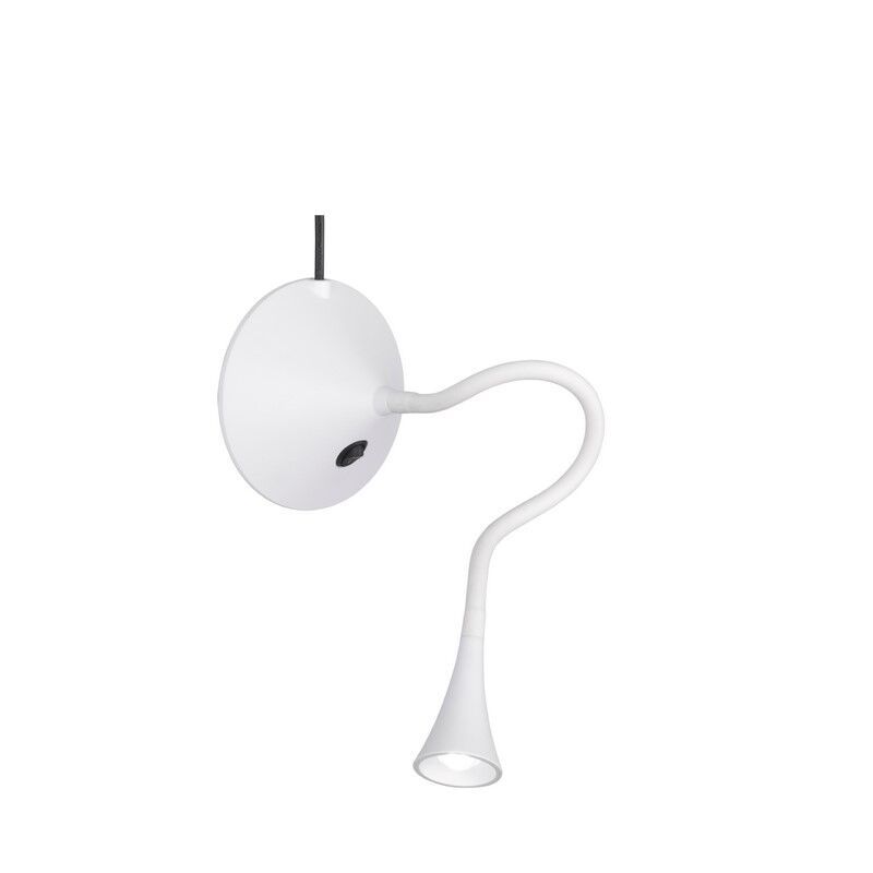 Witte bureaulamp modern, Yelaisa, 3W, 3000K LED, met schakelaar Witte bureaulamp modern, Yelaisa, 3W, 3000K LED, met schakelaar