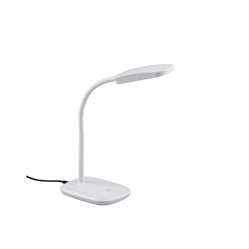Witte bureaulamp modern, Charlot, 3,5W, 3000K LED, met schakelaar Witte bureaulamp modern, Charlot, 3,5W, 3000K LED, met schakelaar