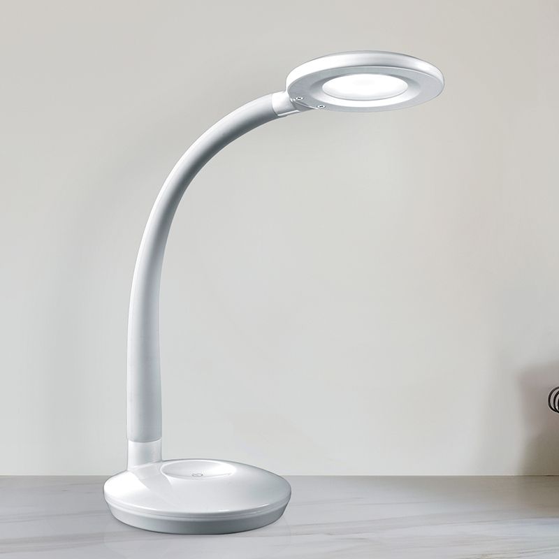 Witte bureaulamp kunststof, Jesse, 3W, 3000K LED, met touchdimmer