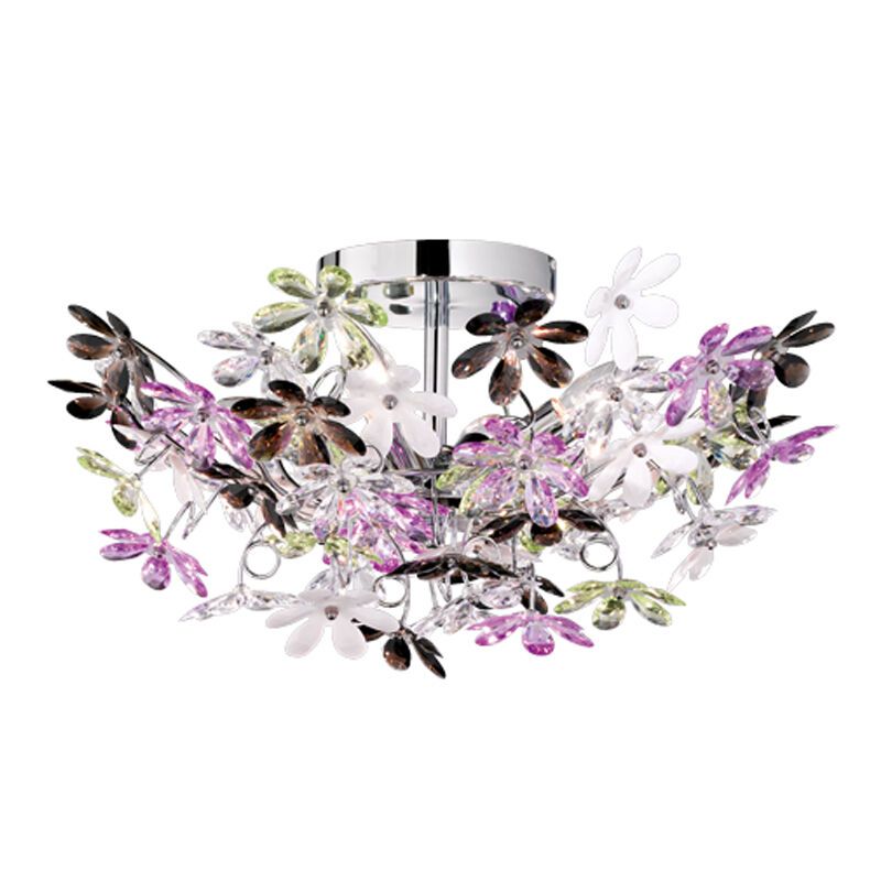 Chromen plafondlamp retro, Wooler