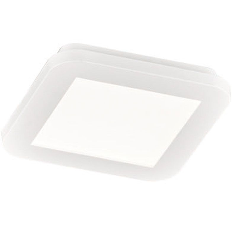 Witte plafonnière modern, Gistrup, 10W, 3000K LED, IP44