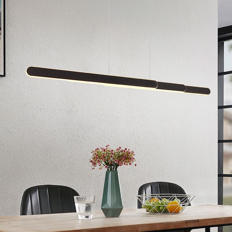 Zwarte hanglamp design, Dwayn, 48W, warm tot koud wit verstelbare LED, met touchdimmer