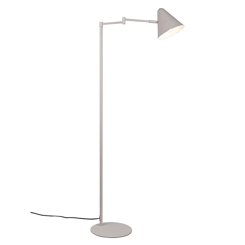 Grijze vloerlamp modern, Jille, met schakelaar