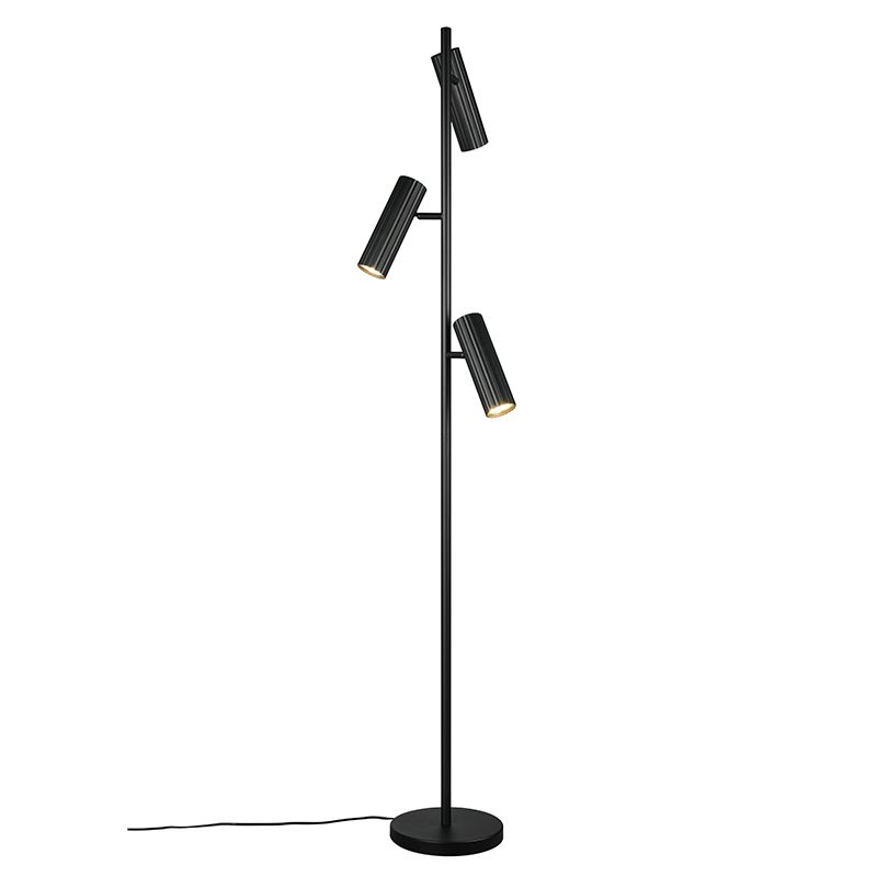 Zwarte vloerlamp modern, Sieb, met schakelaar Zwarte vloerlamp modern, Sieb, met schakelaar