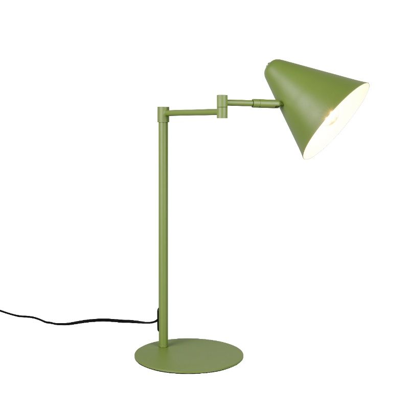 Groene bureaulamp modern, Jille, met schakelaar Groene bureaulamp modern, Jille, met schakelaar
