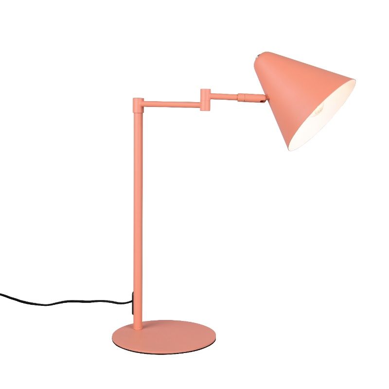 Oranje bureaulamp modern, Jille, met schakelaar Oranje bureaulamp modern, Jille, met schakelaar