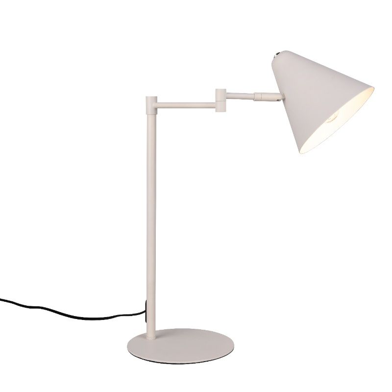 Grijze bureaulamp modern, Jille, met schakelaar