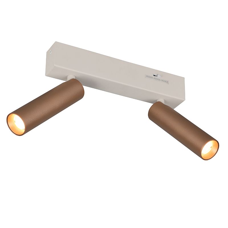 Bruine plafondspot modern, Smail, 5,5W, white switch LED, 3-staps dimbaar Bruine plafondspot modern, Smail, 5,5W, white switch LED, 3-staps dimbaar