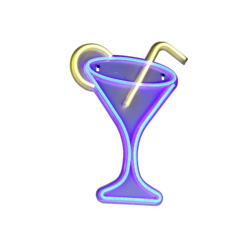 Kunststof wandlamp, Cheers, 5W, blauw LED, met schakelaar