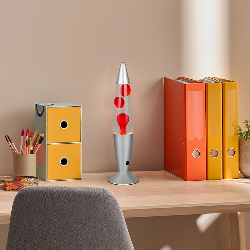 Rode lavalamp glas, Coert, 21W, 3000K LED, met schakelaar Rode lavalamp glas, Coert, 21W, 3000K LED, met schakelaar