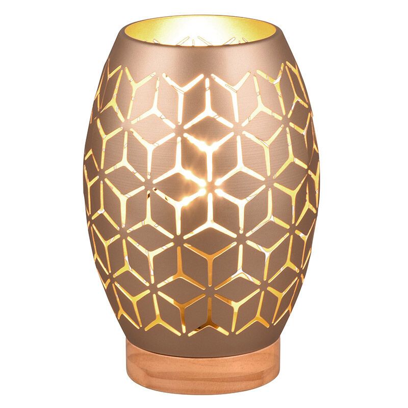 Taupe tafellamp modern, Delana