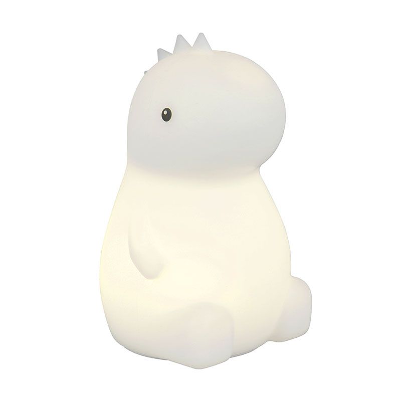 Witte kinderkamer tafellamp kunststof, Vedat, 0,5W, RGBW LED, met schakelaar Witte kinderkamer tafellamp kunststof, Vedat, 0,5W, RGBW LED, met schakelaar