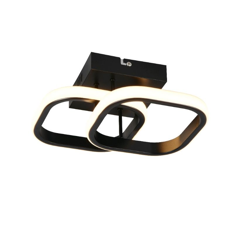 Zwarte plafondlamp design, Yasser, 7W, 3000K LED Zwarte plafondlamp design, Yasser, 7W, 3000K LED