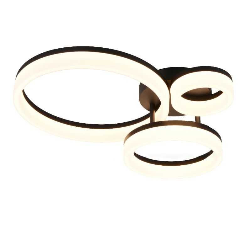 Zwarte plafondlamp design, Ufuk, 32W, 3000K LED