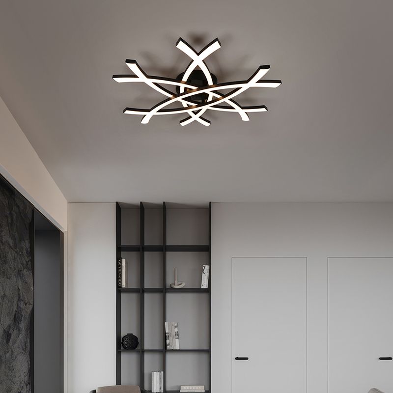 Zwarte plafonnière design, Carien, 33W, 3000K LED