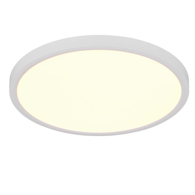 Witte plafonnière modern, Zayd, 30W, white switch LED, 3-staps dimbaar