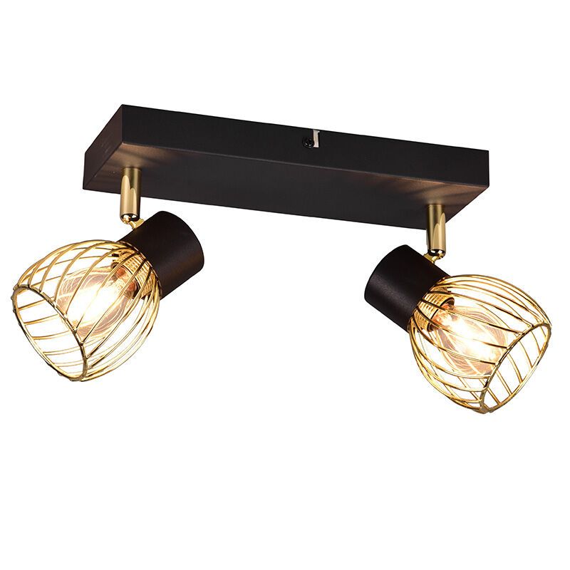 Zwarte plafondspot industrieel, Amaya Zwarte plafondspot industrieel, Amaya