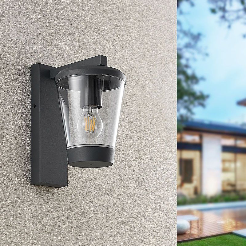 Moderne buitenlamp Kerstin, antraciet, aluminium, IP44 Moderne buitenlamp Kerstin, antraciet, aluminium, IP44