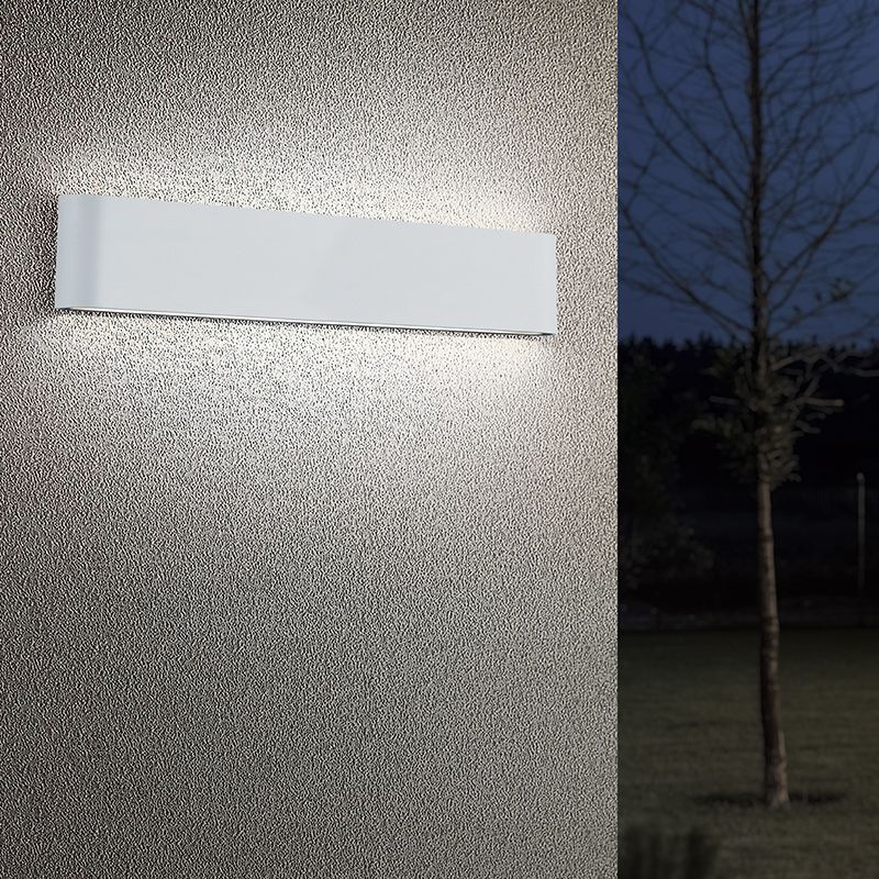Witte buitenlamp modern, Bridlington, 8W, 3000K LED, IP54