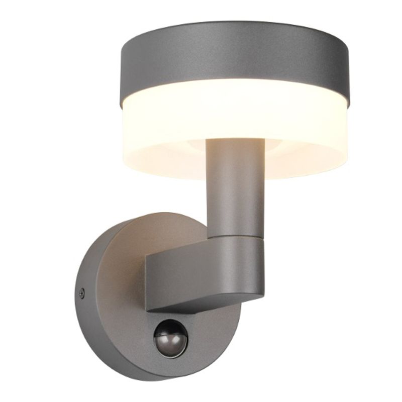 Antraciete buiten wandlamp met bewegingssensor modern, Irfaan, 8W, 3000K LED, IP54