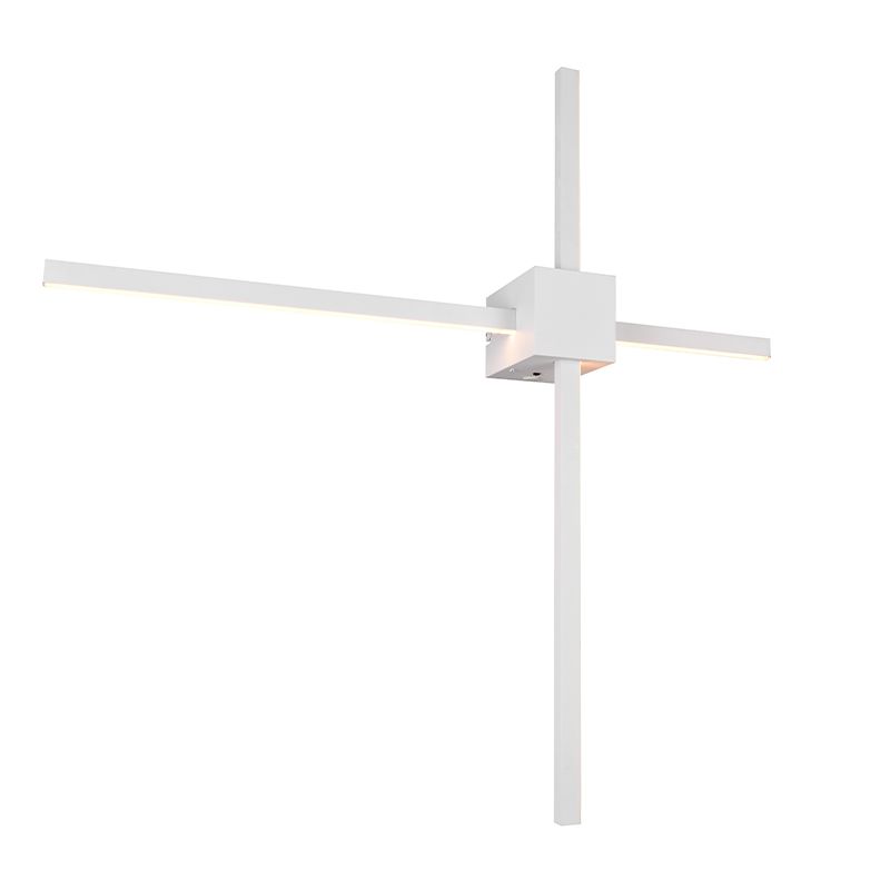 Witte wandlamp modern, Tsjerk, 3-staps dimbaar