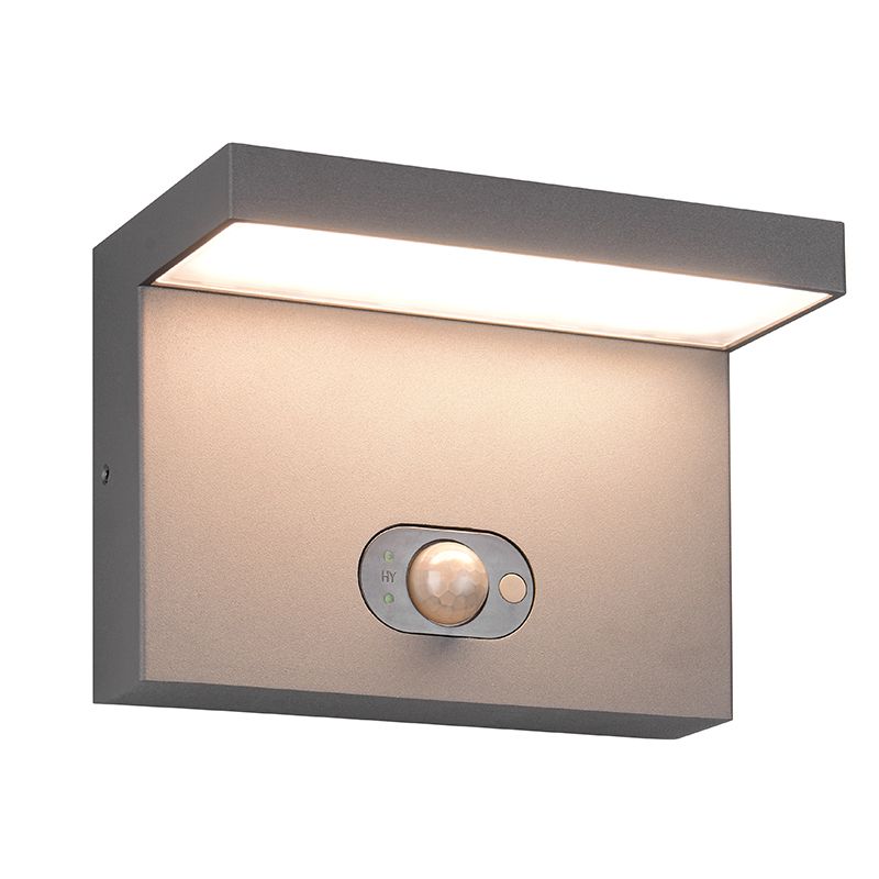 Antraciete buiten wandlamp op zonne-energie modern, Nesrin, 5W, white switch LED, IP65