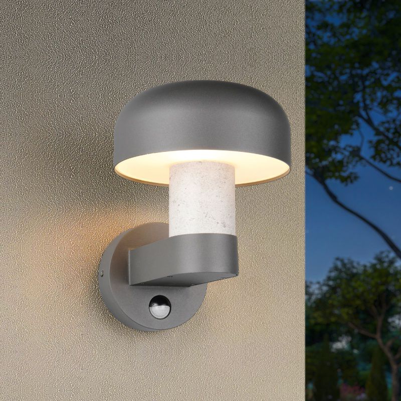 Grijze buitenlamp modern, Krishna, IP54 Grijze buitenlamp modern, Krishna, IP54