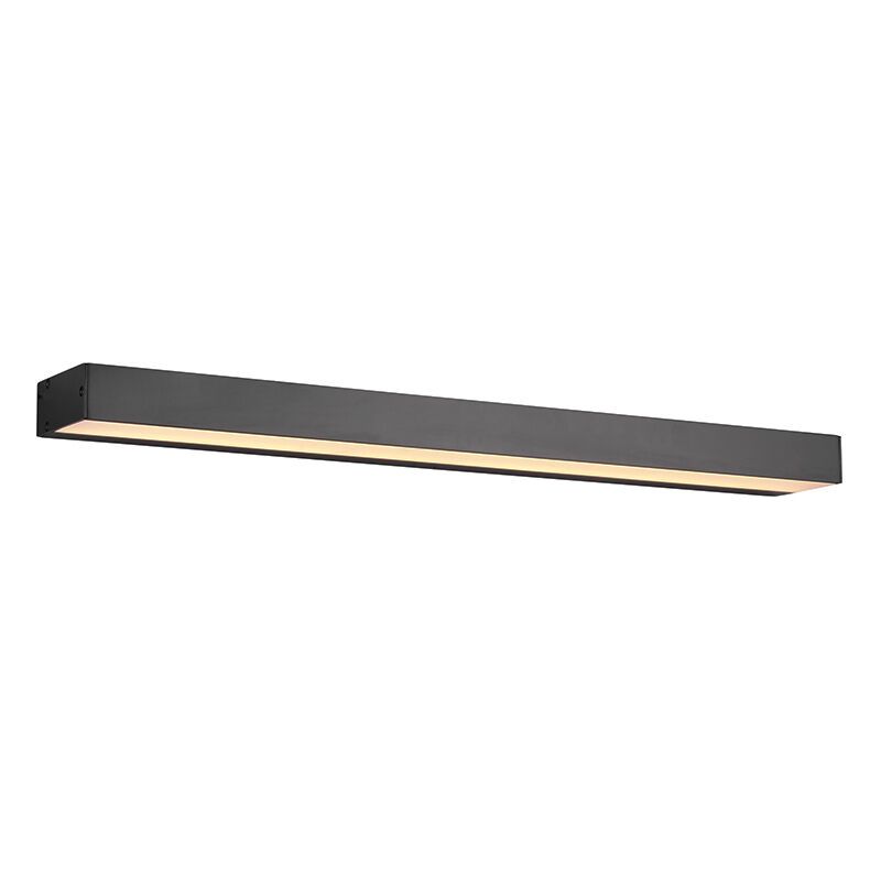 Moderne wandlamp Basma, zwart, aluminium, geïntegreerde LED