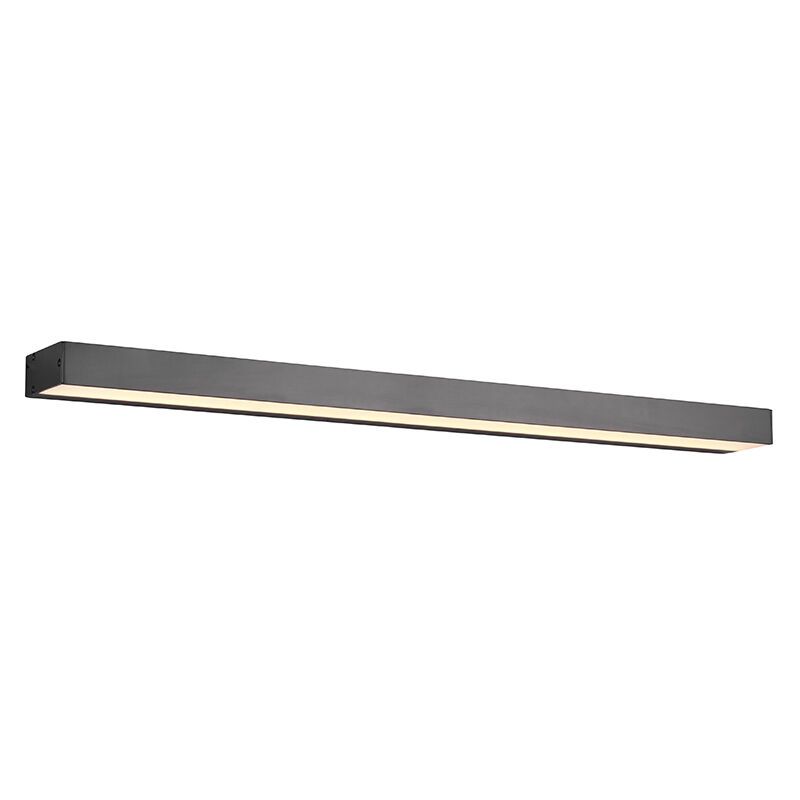 Moderne wandlamp Basma, zwart, aluminium, geïntegreerde LED