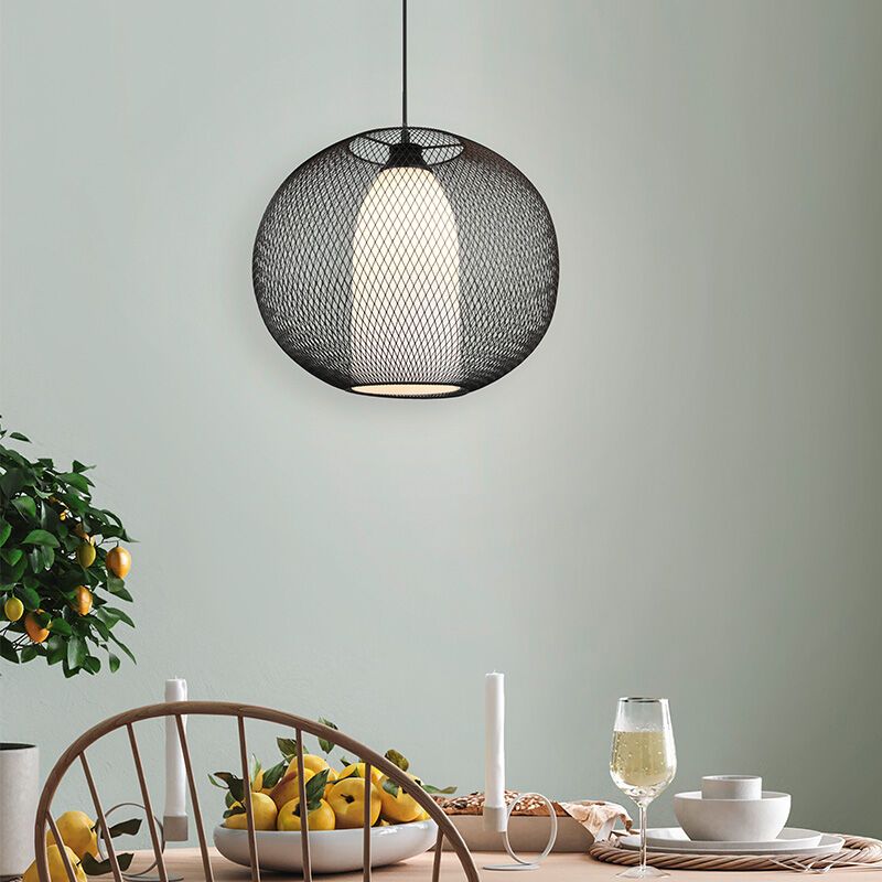 Moderne hanglamp Mariko, zwart, metaal