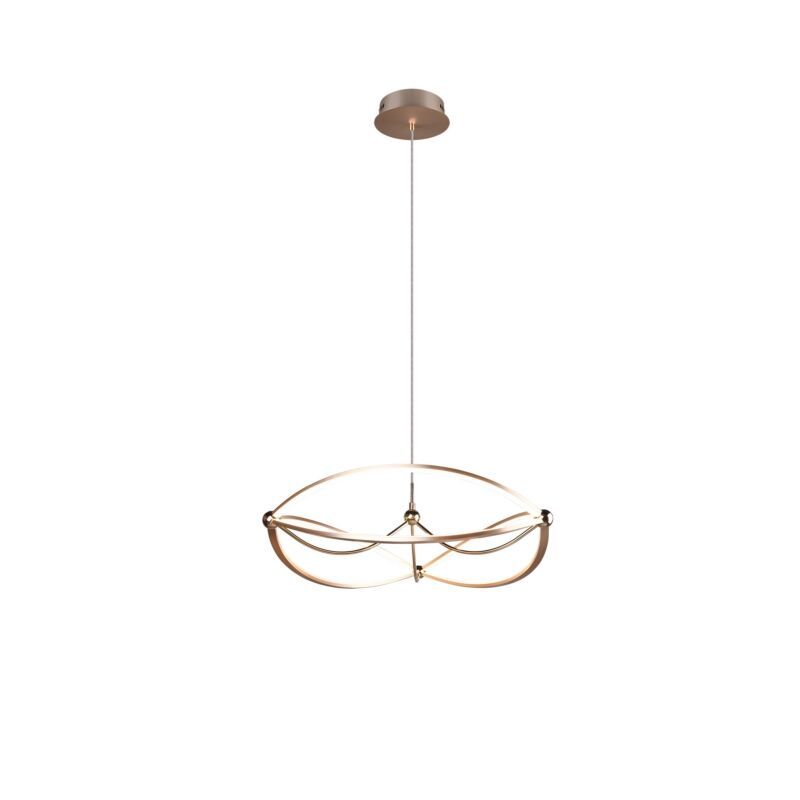 Moderne hanglamp Remy, messing, 42w geintegreerd LED Moderne hanglamp Remy, messing, 42w geintegreerd LED
