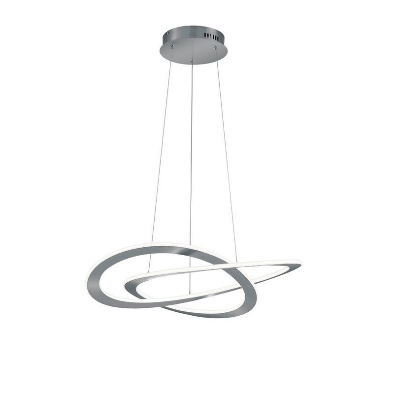 Nikkelen hanglamp Jamilla, metaal, modern, 52 watt