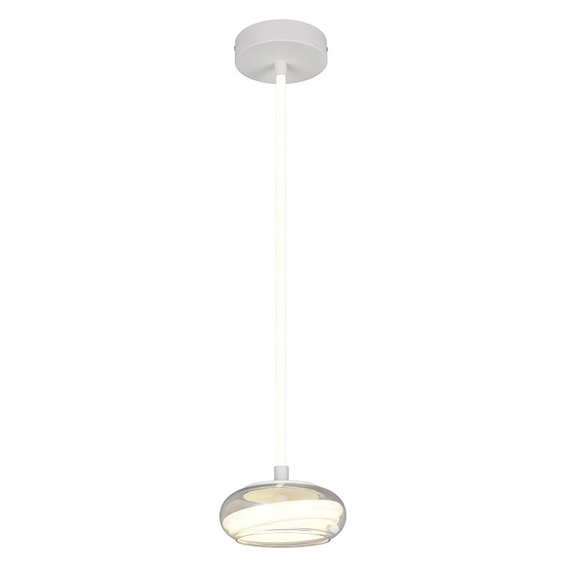 Witte hanglamp modern, Abdelaziz, 3-staps dimbaar