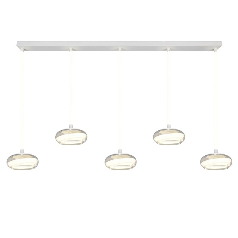 Witte eettafel hanglamp modern, Abdelaziz, 3-staps dimbaar