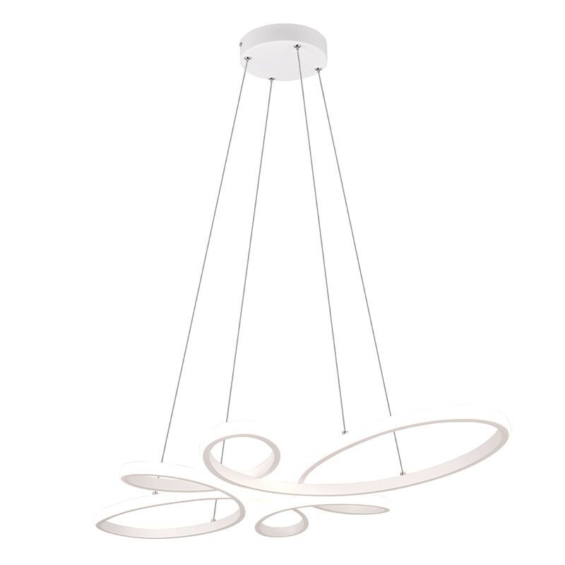 Witte eettafel hanglamp design, Vikash, 32W, 4000K LED, 3-staps dimbaar