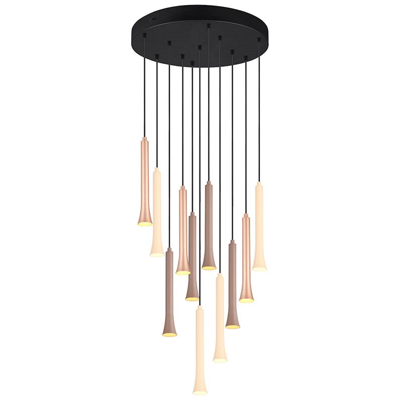 Zwarte eettafel hanglamp modern, Albartus, 3W, white switch LED, 3-staps dimbaar Zwarte eettafel hanglamp modern, Albartus, 3W, white switch LED, 3-staps dimbaar