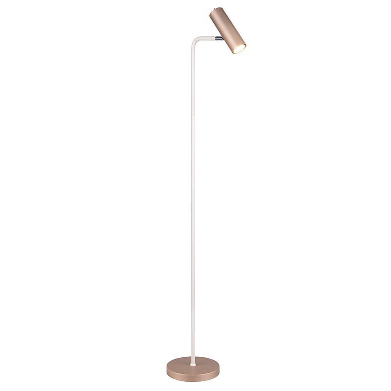 Bruine vloerlamp modern, Kaso, met schakelaar Bruine vloerlamp modern, Kaso, met schakelaar