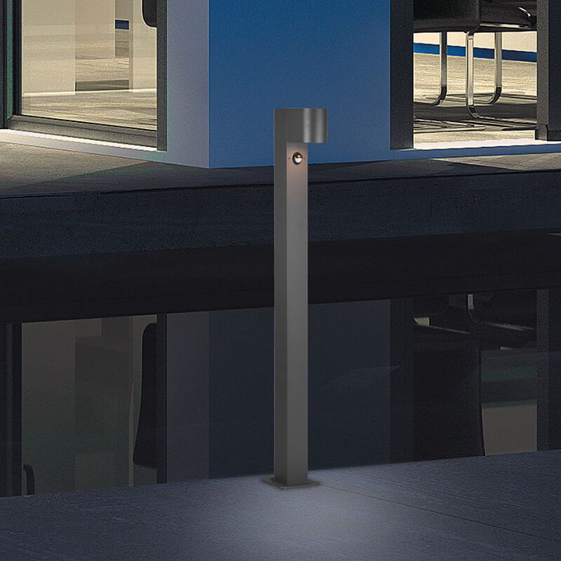 Antraciete staande buitenlamp met bewegingssensor Laurien, aluminium, modern, IP44