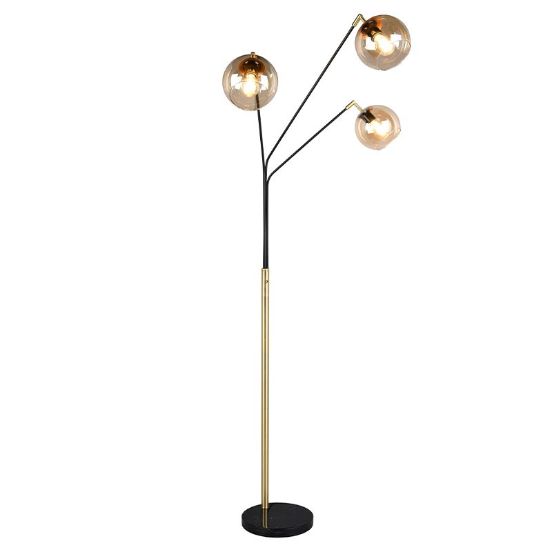 Gouden vloerlamp design, Rahma, met schakelaar