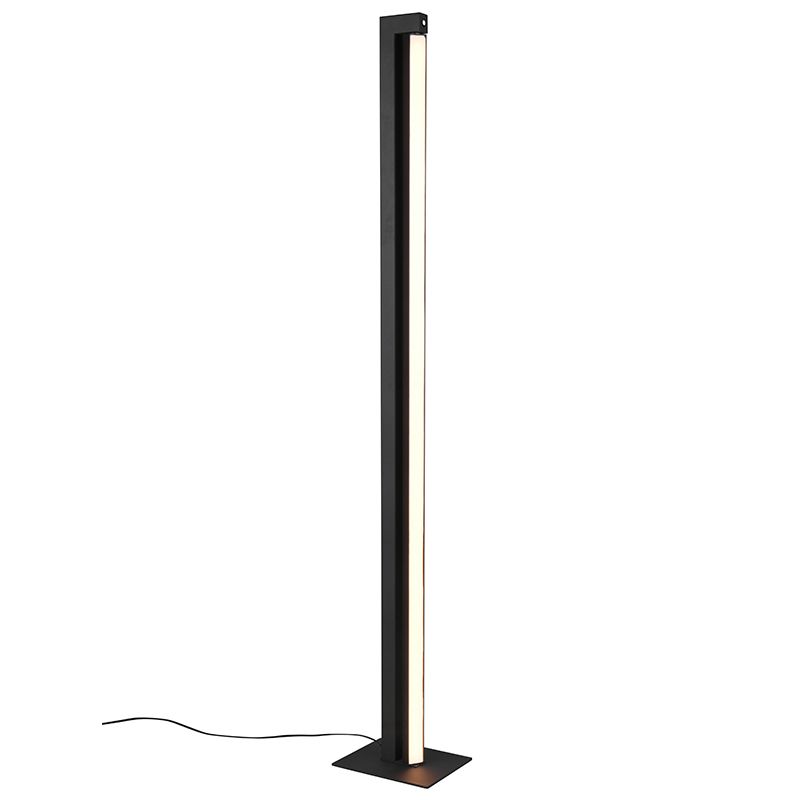 Zwarte vloerlamp modern, Raihana, 21W, white switch LED, met touchdimmer Zwarte vloerlamp modern, Raihana, 21W, white switch LED, met touchdimmer