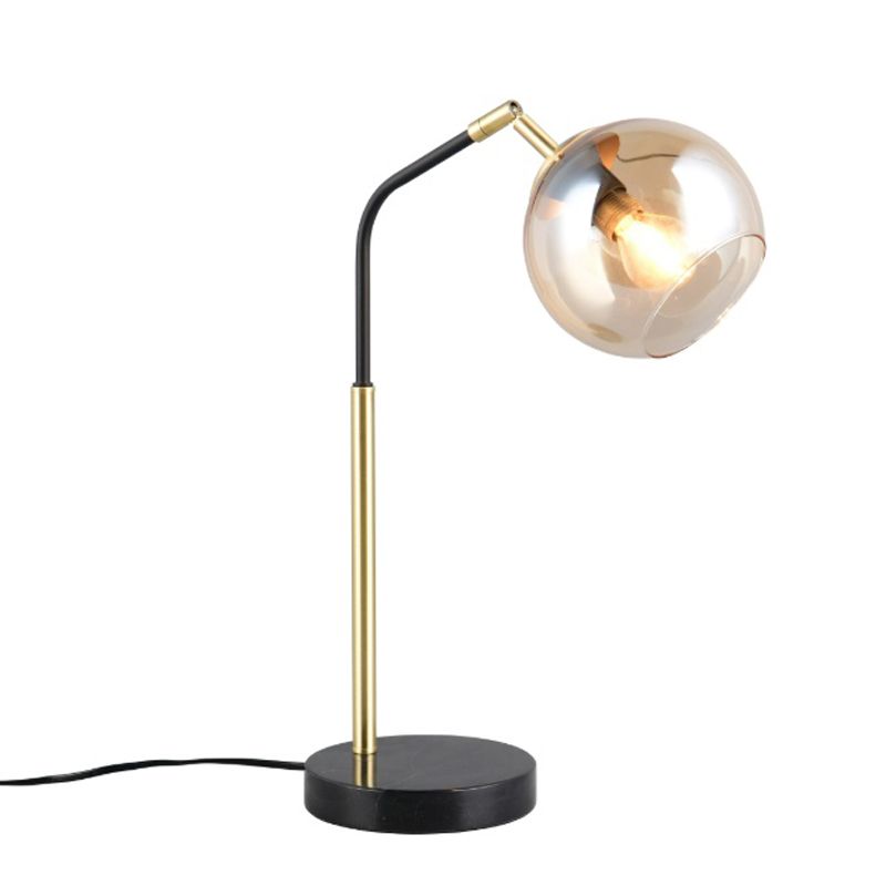 Gouden tafellamp design, Rahma, met schakelaar