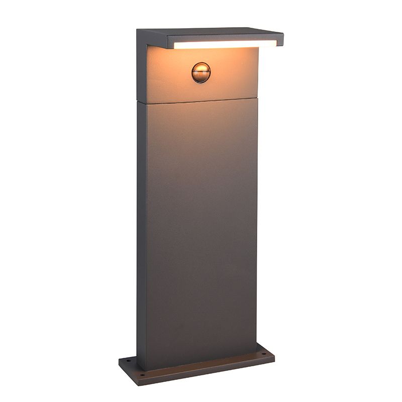 Antraciete staande buitenlamp met bewegingssensor modern, Patrique, IP54