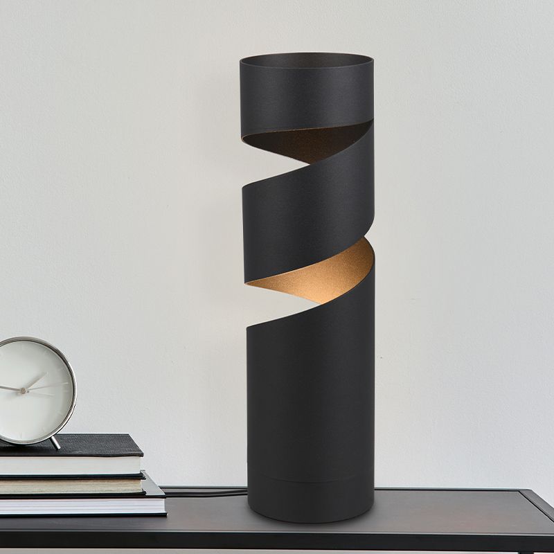 Zwarte tafellamp design, Marouan, met schakelaar