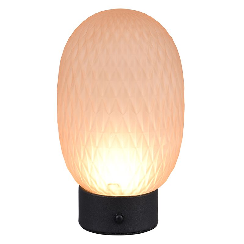 Amberkleurige oplaadbare tafellamp modern, Danyal, 1,5W, 3000K LED, 3-staps dimbaar Amberkleurige oplaadbare tafellamp modern, Danyal, 1,5W, 3000K LED, 3-staps dimbaar